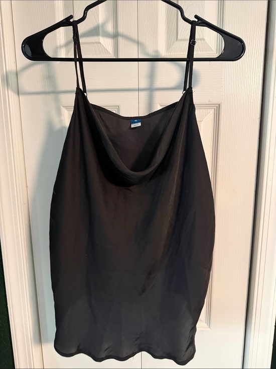 Old Navy Tops - Old Navy Black Satin Cowl-Neck Slip Camisole